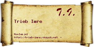 Trieb Imre névjegykártya